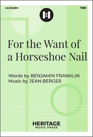 For the Want of a Horseshoe Nail TBB choral sheet music cover Thumbnail